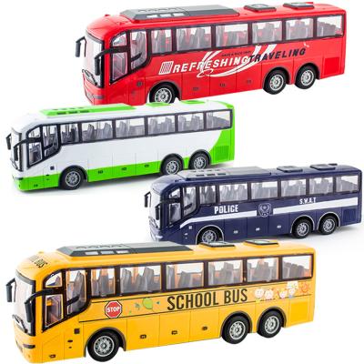 China RC Model Vehicle Toy Along Set Toddler Cars With Bus Truck Birthday Party Favors Internationa Children Car Toys BO Toy school of lights for sale