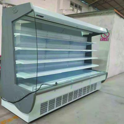 China Single-temperature 3000 mm length plug in multideck type supermarket refrigerator drinks beverage display open fridge for sale