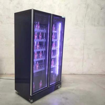 China Single-temperature 950 Liter Compressor Glass Construction Double In Upright Air Cooling Drinks Display Air Cooler for sale