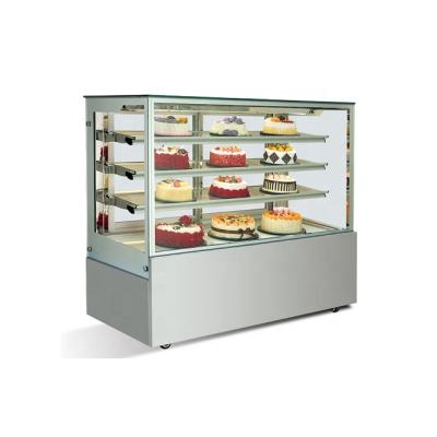 China Single-temperature Factory Price Stainless Steel Cake Fridge Showcase Refrigerator Cake Bakery Showcase for sale