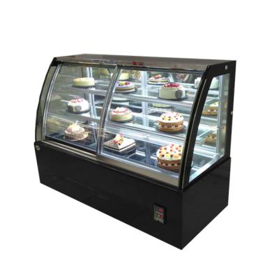 China Single-temperature Refrigerated Bakery Display Cake Cabinet Cake Showcase 1200 Mm Length With Marble Base for sale