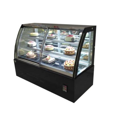 China Single-temperature 1200 mm Length Bakery Display Cake Cabinet Refrigerated Upright Cake Showcase With Marble Base for sale