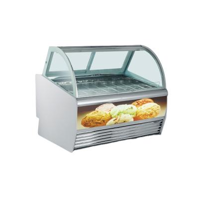 China Commercial Single-Temperature Ice Cream Display Fridge Freezer Gelato Showcase For Store for sale