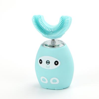 China Luxury rechargeable fashion battery operated kids u shape animal soft electric toothbrush for sale