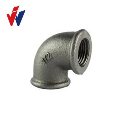 China Black Oil Malleable Iron Pipe Fittings Elbow 90 Cast Iron GOST (Pipe Parts) DN15 For Russia for sale