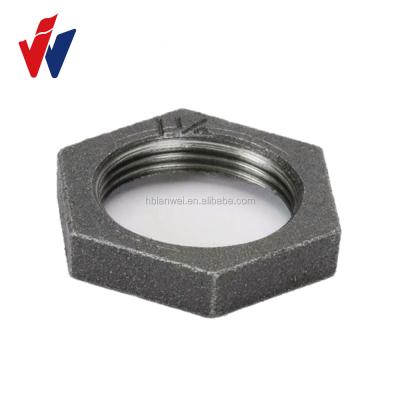 China Connect To Black Pipe Fig 310 Lock Nuts Malleable Iron Lock Nuts With BS Threads for sale