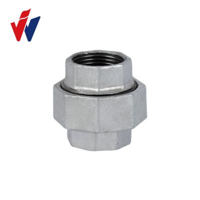 China Dipped Malleable Iron Pipe Construction Competitive Price Galvanized / Baked Stock Fittings for sale