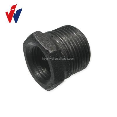 China Connect to Pipe Bushing Pipe Fitting Names and Parts Malleable Iron Pipe Fittings for sale