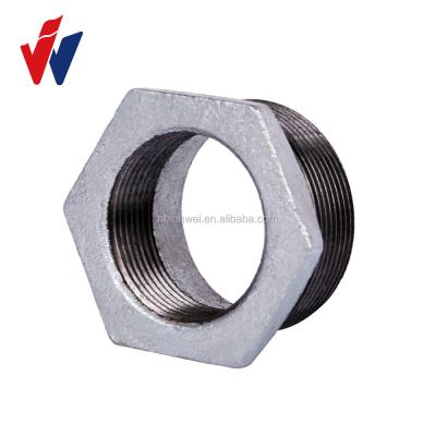 China Connect To Gi Pipe Fittings Pipe Weight Hex Bushing Malleable Iron Pipe Fittings for sale