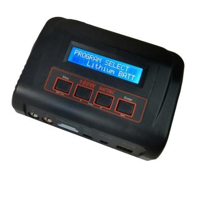 China Follow Me 100W 10A Smart AC 2S 7.4V DC to 6S 22.2V 10000mah Dual Balance Lipo Battery Charger RC Discharger for sale