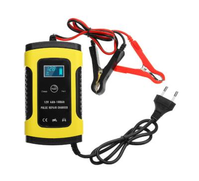 China Standard 12V 6A Battery Pulse Repair LCD Display Battery Charger For Car Motorcycle Lead Acid Battery Air To Ground Missile Gel Wet for sale