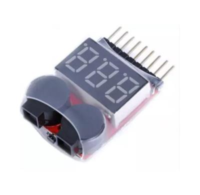 China Boat etc battery voltage 2 tester IN1 low voltage buzzer alarm Lithium Block Battery 1-8S Lipo/Li-ion/Fe RC Helicopter Airplane for sale