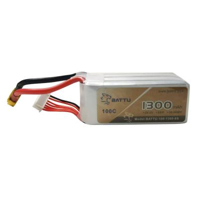 China BEAT TOYS 22.2V 1300mAh 100C LIPO BATTERY With XT60 Plug For RC Drone for sale