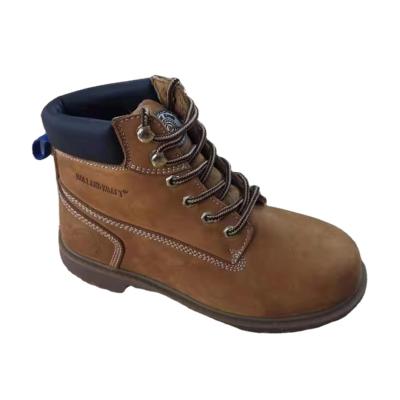 China Wholesale taupe nubuck construction fashionable men's shoes factory Goodyear men's leather workboots lace up for sale