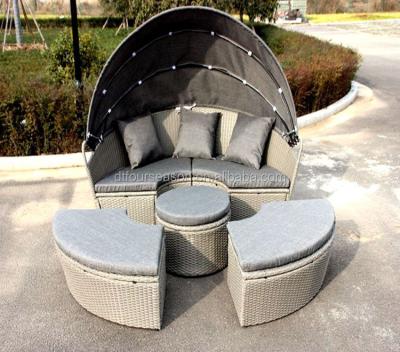 China Garden Set KD Rattan Sun Bed for sale