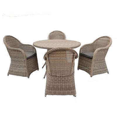 China Wicker Garden Set 5Pc PE Rattan Sofa Outdoor Furniture Lounge Dining Garden Patio Set for sale