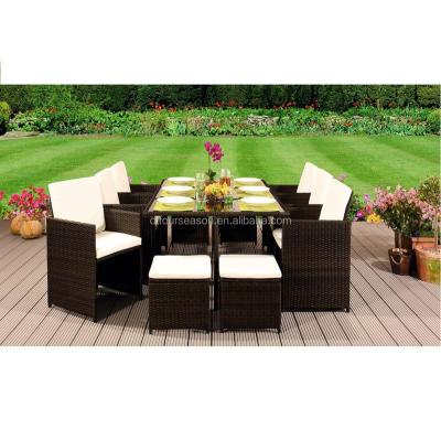 China Garden Rattan Set Cube Dining Set 11 Pieces for sale