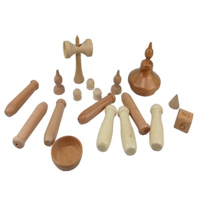 China Modern Factory Direct Wooden Handle Hardware Through The Hole Handle Wooden Accessories Opens Diy Joint Wooden Handle Can Be Customized for sale