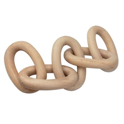 China Europe Wooden Chain Link Decorative Hand Carved Amazon Wooden Hot Sale 5 Link Chain Wooden Chain Link for sale