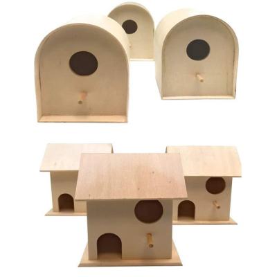 China Breathable Wooden Bird Houses Factory Wholesale Can Customize Logo Carton Packing Print Custom Diy Outdoor Or Indoor Wooden Handmade 200pcs for sale