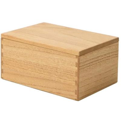 China New OE Customized Recyclable Solid Wood Gift Box Storage Box Home Jewelry Small Wooden Box Multifunctional Universal Wooden Flip Cover for sale