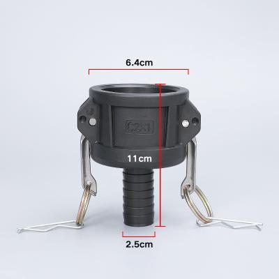 China Indoor Or Outdoor Garden Thicken Plastic Camlock Quick Coupling Connector 1 Inch Hose IBC Tank Valve Fittings Garden Tool for sale