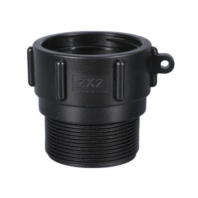 China Garden IBC Tank Adapter 60mm Indoor Or Outdoor Raw Thread To 2 Inch BSP Male Connector Garden Hose Pipe Fittings High Quality for sale