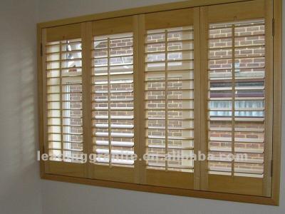 China Interior wooden shutters in plantation wood for sale