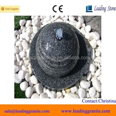 China Modern Garden Black Granite Ball Water Fountain Garden Stone for sale