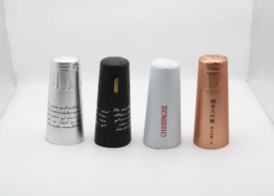 China A cápsula de alumínio vazia personalizada da garrafa de Champagne Wine Beer Glass Shrink do vácuo com as cápsulas da folha do selo etiqueta a cópia à venda