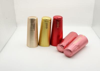 China Champagne Aluminium Foil Capsules for Sparkling Wine and Vodka Bottle Shrink Caps for sale