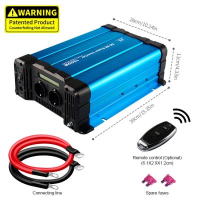 China Home Solar Power System Car 1500W Off Grid Power Inverter Peak Power 3kW Pure Sine Wave Solar Power Inverter for sale