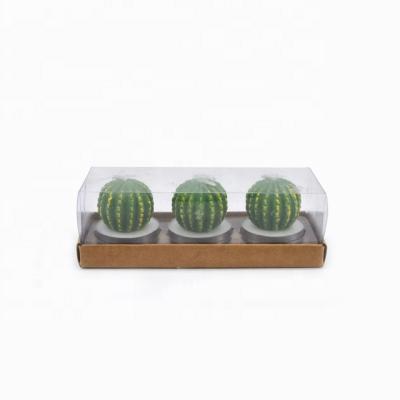 China Craft candle china factory supplier tealight cactus candle for gift for sale