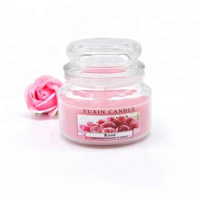 China COLOR CHANGING Massage Candle Holders Glass Jar With Lid for sale