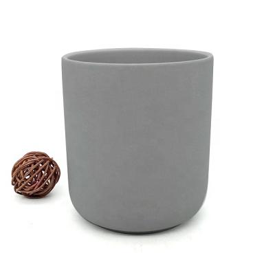 China Home Empty Home Decor Nordic Tumbler Candle Decoration TC29 Ceramic Candle Holder Brick Red Gray for sale