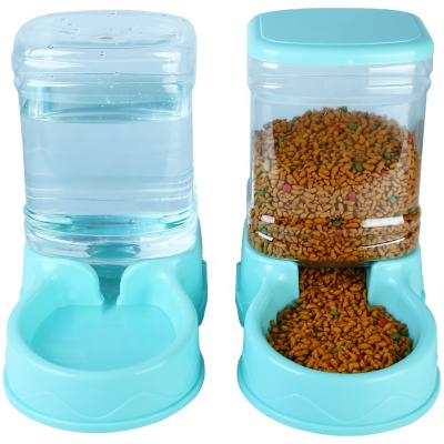 China Factory Cheap Automatic Pet Water and Food Dispenser Cat Dog Water Fountain Pet Automatic Food Feeder for sale