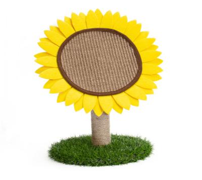 China Sisal Sunflower Cat Post Pad Sisal Play Sisal Interactive Pet Toys Scratcher Climbing Viable Lined Folding Pet Toys for sale