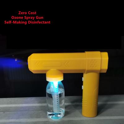 China High Spray Effect A Portable Electrostatic Battery Power Nano Spray O3 Machine Self-Making Sanitizer Self-generated Disinfection Spray Gun for sale