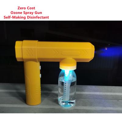 China High Spray Effect Cordless Self-Making Sanitizer Atomizer Generated Disinfection Nano Spray Gun O3 Spray Machine for sale