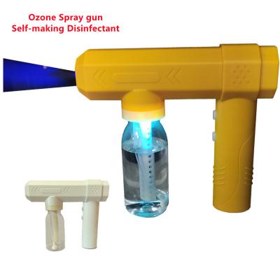 China High Spray Effect Rechargeable Cordless Sterilizer Spray O3 Machine Self-Making Atomizer Self-generated Disinfection Nano Spray Gun for sale