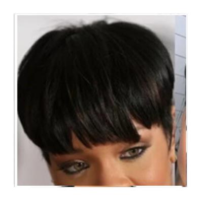 China Black Custom Ladies Fashion Broken Short Eco - Friendly European And American Style Wig for sale