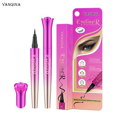 China YANQINAYuxin Waterproof Rose Quick-Drying Eyeliner Waterproof Beginner Sweatproof Thick Black Eyeliner for sale