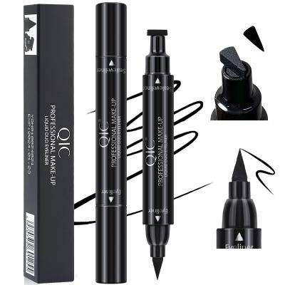 China MakeupQICSeal waterproof double head eyeliner waterproof and quick-drying2in1Triangle wing seal eyeliner for sale