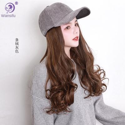 China Other Women's Long Hair Cap Wig Integrated Flower Detachable Bun Fashion Pear Net Red Full Head Wig for sale