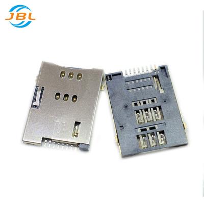 China PCB Memory Card Connector For Sim Card Connector SIM Card PUSH 6+2P H1.8 Big Space 5.25 for sale