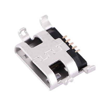 China Micro 5P Female Jack, USB 2.0 B Micro USB PCB Female Charging Left Connector for sale