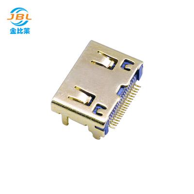 China High definition multimedia data transmission 19P FEMALE C connector with positioning column (copper shell) for sale