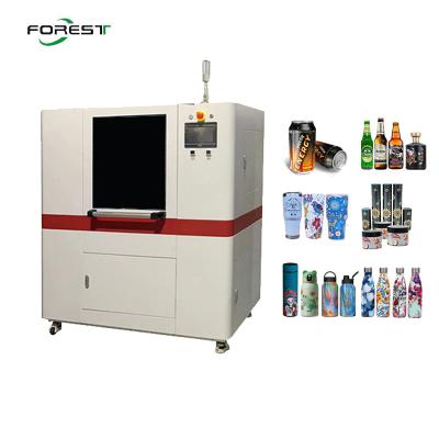 China Cylinder Inkjet Printer Met G5i Print Head Printing Voor Glas Plastic Waterfles Cup Te koop