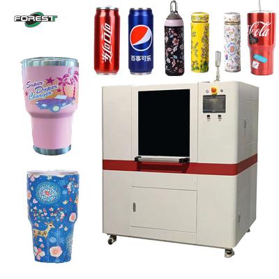 China High Precision Rotary Inkjet Printer For Industrial Printing UV Glass Printer Can Printing Machine for sale