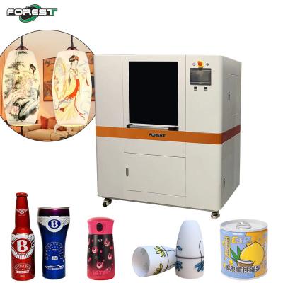 China CMYK Rotary Inkjet Printer For Bottle Can Cup Glassware With 1-6 Print Heads for sale